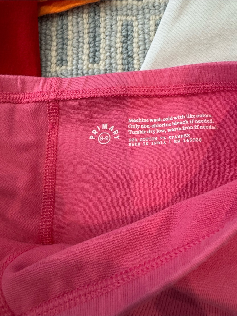PrimaryKids Stretch Cotton Bike Shorts - Pink, Green, Purple, Orange, Red, White - Picture 2 of 11